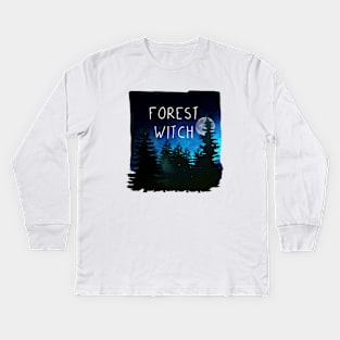 Forest Witch Kids Long Sleeve T-Shirt